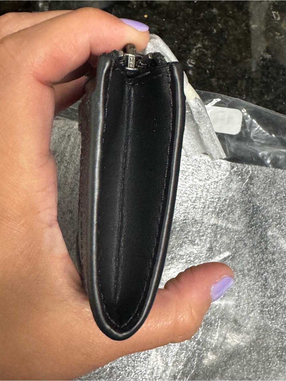 Coach Women’s Mini Wallet - Black & Grey - Picture 3 of 5